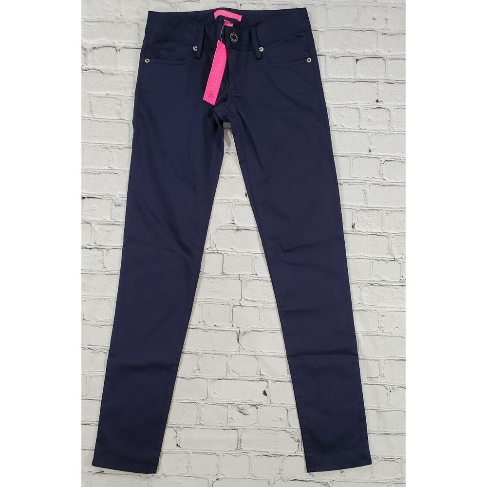 Lilly Pulitzer Worth Skinny Jean Midnight Navy Pants WOMENS SIZE 00